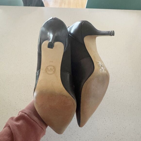 Michael Kors The Jet Set 6 Woods Women 8M Brown Heeled Pull On Ankle Boots - Picture 6 of 8